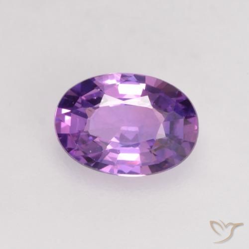 0.68ct Natural Deep Violet Sapphire, Oval, VVS