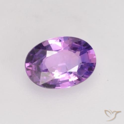 0.68 ct Violet Sapphire Stone, Natural Sapphire in Oval Facet Shape for Sale