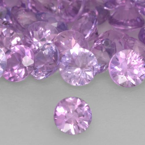 Medium Pinkish Purple Saphir Edelstein - 0.1ct Diamanten-Schliff (ID: 534917)
