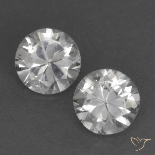 0.68 ctw White Sapphire Stones, Natural Sapphire in Diamond-Cut Shape for Sale