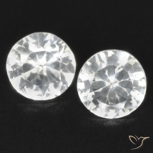 0.68 ct White Sapphire, 4.3 mm Diamond Cut From Madagascar, Photo A