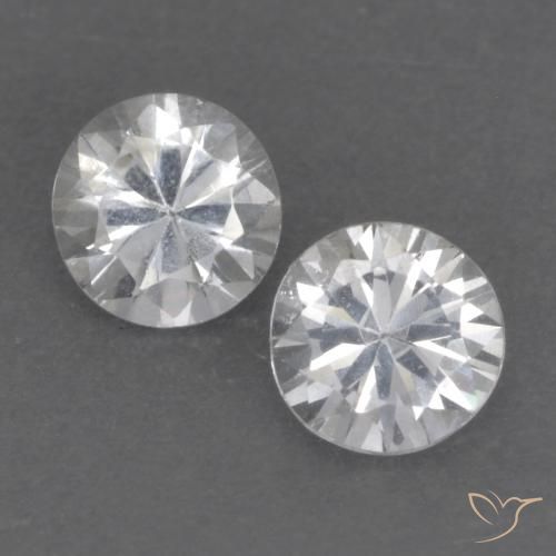 0.65 ct White Sapphire, 4.2 mm Diamond Cut From Madagascar, Photo A