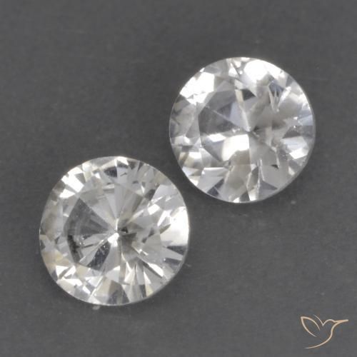0.78 ctw White Sapphire Stones, Natural Sapphire in Diamond-Cut Shape for Sale