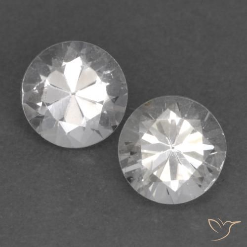 0.77ctw Natural White Sapphire, Round, VS