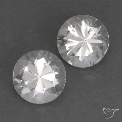 0.77 ctw White Sapphire Stones, Natural Sapphire in Diamond-Cut Shape for Sale