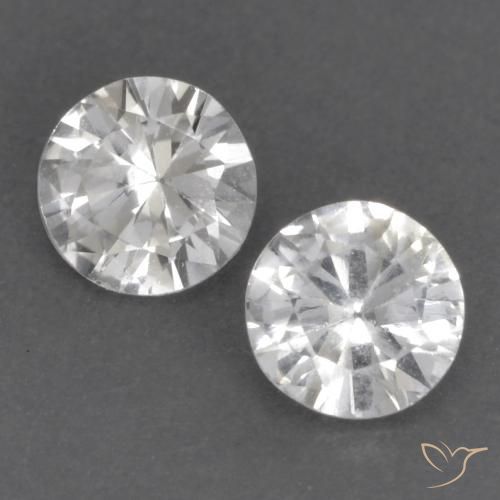 0.75ctw Natural White Sapphire, Round, VS