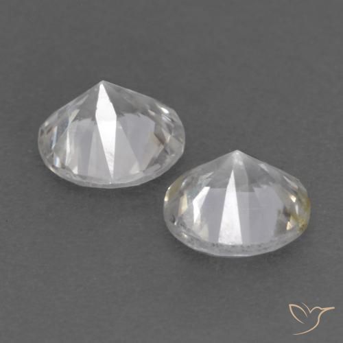 Sapphire Gemstones in 4.3 mm Size for Sale, Sapphire Stones in White Color