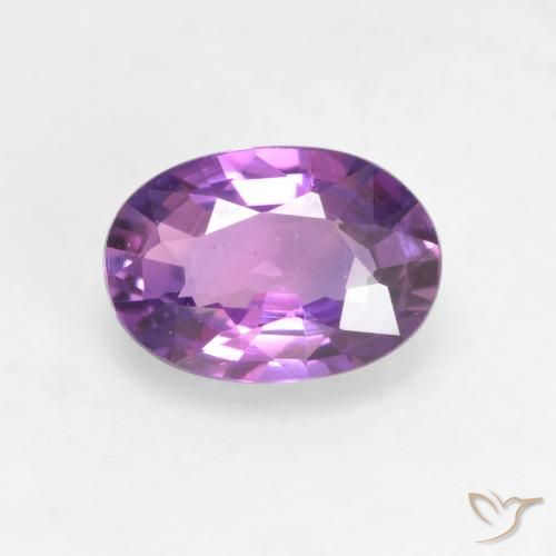 Zafiro Forma ovalada de 0,55 ct de Tanzania, Dimensión 6 x 4,2mm, Claridad vvs-vs, Piedra preciosa natural Caliente, 1 pieza de Zafiro en color Púrpura oscuro, Dureza Mohs de 9 Adecuado para joyas de uso diario, Piedra natal de abril tradicional, Photo A