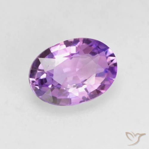 0.64 ct Purple Sapphire Stone, Natural Sapphire in Oval Facet Shape for Sale