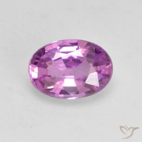 0.61ct Natural Intense Pinkish Purple Sapphire, Oval, VVS-VS
