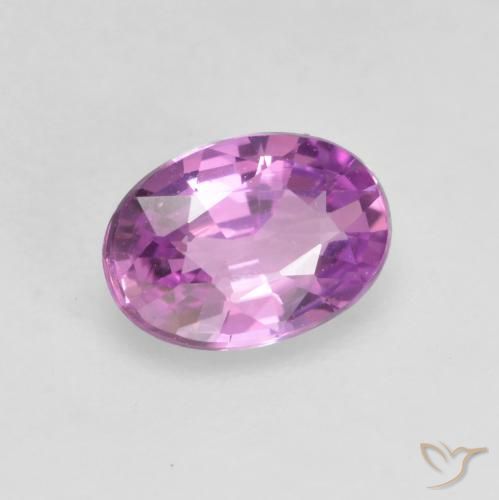 0.61 ct Purple Sapphire Stone, Natural Sapphire in Oval Facet Shape for Sale