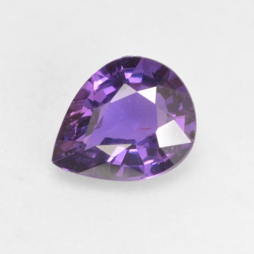 Dark Grape Violet Sapphire Gem - 0.5ct Pear Facet (ID: 535173)