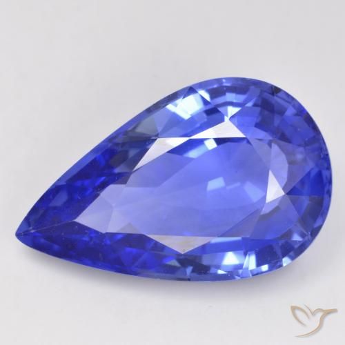 12.22 ct Blue Sapphire Stone, Natural Sapphire in Pear Facet Shape for Sale