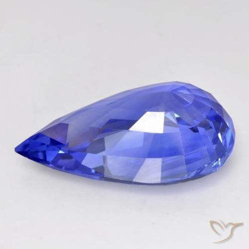 Sapphire Gemstone in 19.1 x 11.9 mm Size for Sale, Sapphire Stone in Cornflower Blue Color