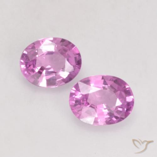 0.75ct Loose Purple Sapphire Gemstones | Oval Cut | 5.1 x 3.9 mm ...