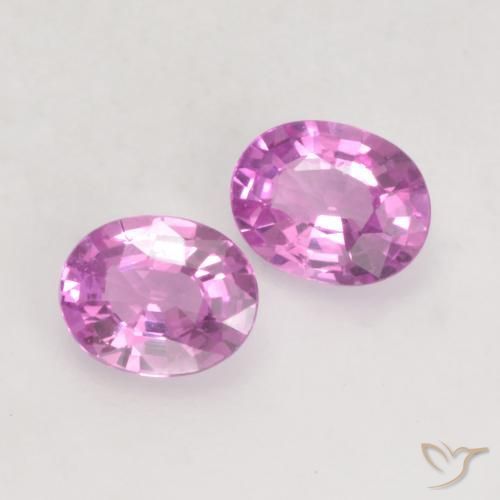 0.75 ctw Purple Sapphire Stones, Natural Sapphire in Oval Facet Shape for Sale