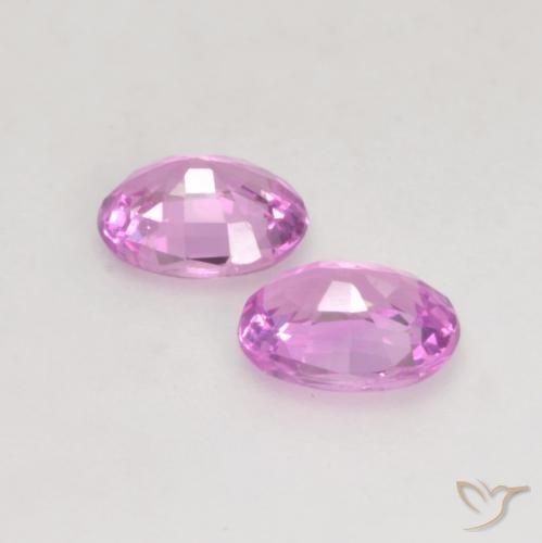 Sapphire Gemstones in 5 x 4 mm (calibrated) Size for Sale, Sapphire Stones in Purple-Pink Color
