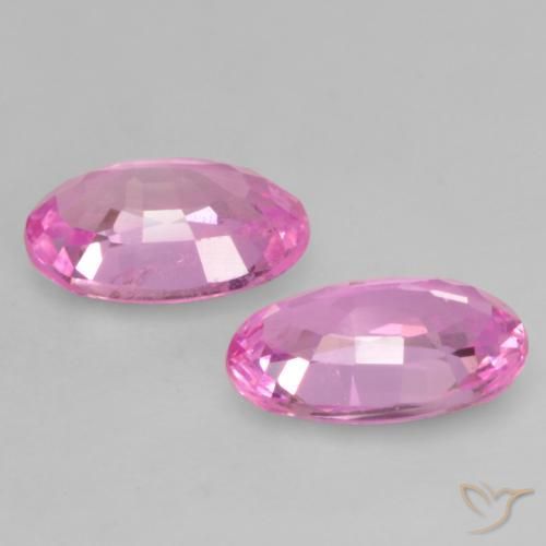 Sapphire Gemstones in 6.2 x 4.2 mm Size for Sale, Sapphire Stones in Purple-Pink Color