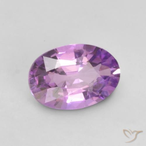 0.58 ct Purple Sapphire Stone, Natural Sapphire in Oval Facet Shape for Sale