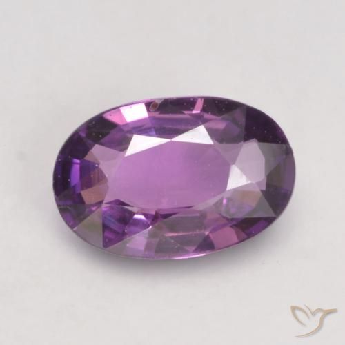 0.57ct Natural Medium Purple Sapphire, Oval, VVS-VS