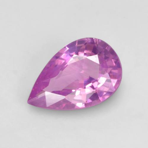 Intense Pinkish Purple Сапфир Камень - 0.5ct Фасетная Груша (ID: 535387)