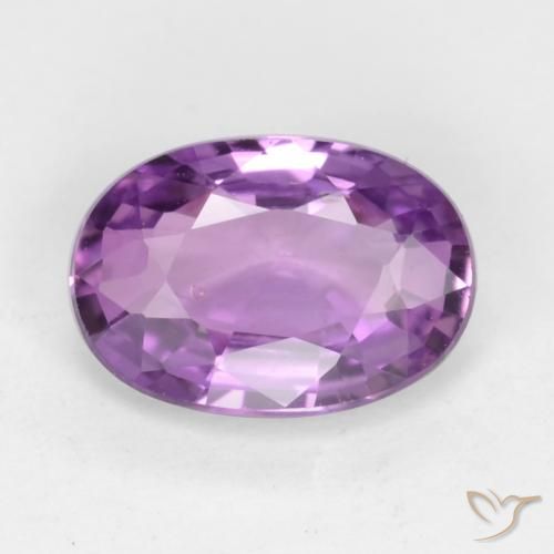 0.62ct Natural Medium Purple Sapphire, Oval, VVS-VS