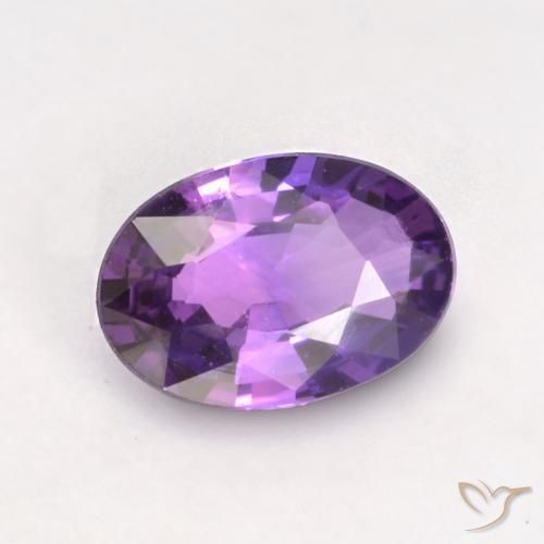0.53 ct Violet Sapphire Stone, Natural Sapphire in Oval Facet Shape for Sale