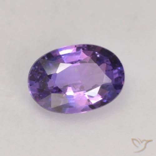 0.50 ct Violet Sapphire Stone, Natural Sapphire in Oval Facet Shape for Sale