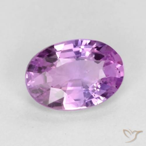 0.55 ct Purple Sapphire Stone, Natural Sapphire in Oval Facet Shape for Sale