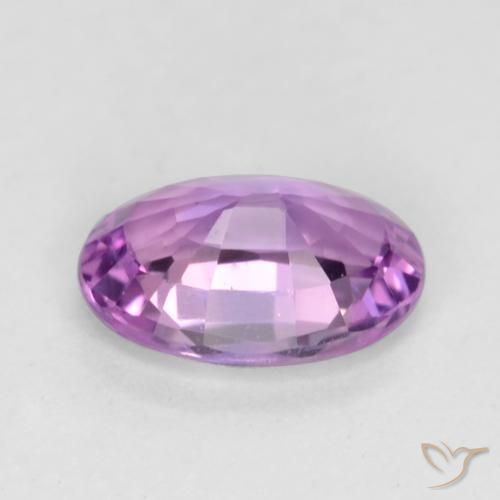 Sapphire Gemstone in 6 x 4 mm (calibrated) Size for Sale, Sapphire Stone in Medium Pinkish Purple Color
