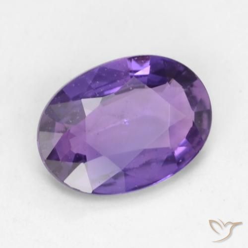 0.51 ct Violet Sapphire Stone, Natural Sapphire in Oval Facet Shape for Sale