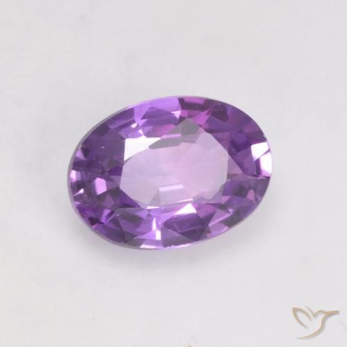0.56 ct Violet Sapphire Stone, Natural Sapphire in Oval Facet Shape for Sale
