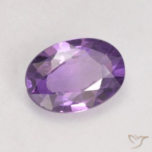 0.48 ct Violet Sapphire Stone, Natural Sapphire in Oval Facet Shape for Sale