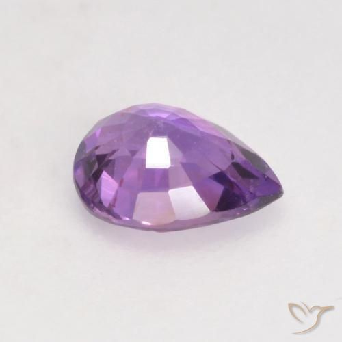 Sapphire Gemstone in 5.5 x 4.2 mm Size for Sale, Sapphire Stone in Vivid Pink Violet Color