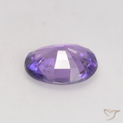 Sapphire Gemstone in 6.2 x 5.1 mm Size for Sale, Sapphire Stone in Deep Violet Color