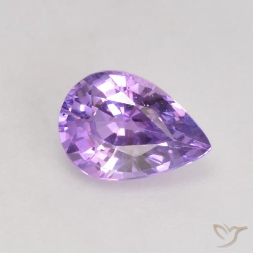 0.64ct Natural Medium Violet Sapphire, Pear Shape, VS
