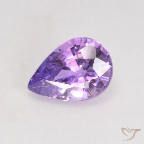 0.64 ct Violet Sapphire Stone, Natural Sapphire in Pear Facet Shape for Sale