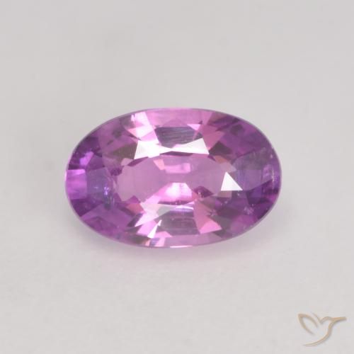 0.55ct Natural Deep Pinkish Purple Sapphire, Oval, VS