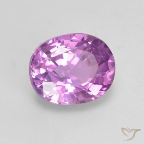 0.59 ct Purple Sapphire Stone, Natural Sapphire in Oval Facet Shape for Sale