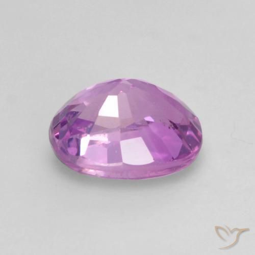 Sapphire Gemstone in 5.3 x 4.3 mm Size for Sale, Sapphire Stone in Intense Purple Color