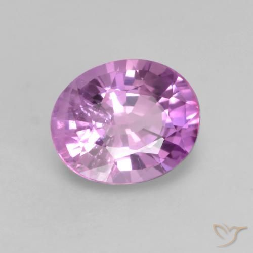 0.53 ct Purple Sapphire Stone, Natural Sapphire in Oval Facet Shape for Sale