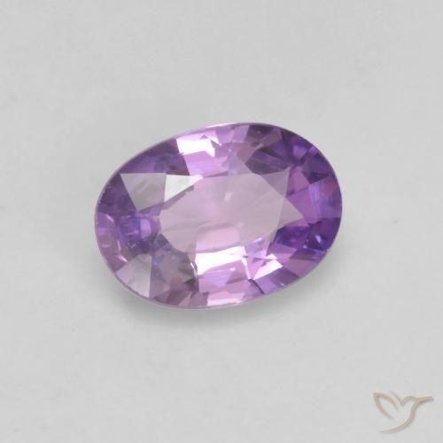 0.54 ct Violet Sapphire Stone, Natural Sapphire in Oval Facet Shape for Sale