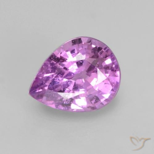 0.55ct Natural Pinkish Violet Purple Sapphire, Pear Shape, VS, Photo A