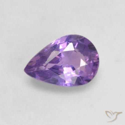 Medium Pink Violet Saphir Edelstein - 0.5ct Birnen Schliff (ID: 535694)