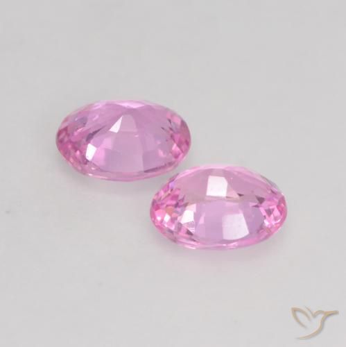 Sapphire Gemstones in 4.8 x 3.9 mm Size for Sale, Sapphire Stones in Purple-Pink Color