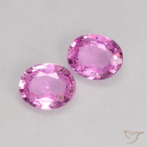 0.66 ctw Purple Sapphire Stones, Natural Sapphire in Oval Facet Shape for Sale