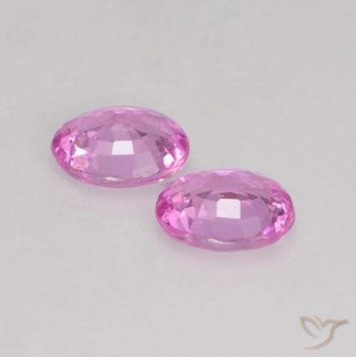 Sapphire Gemstones in 4.7 x 3.8 mm Size for Sale, Sapphire Stones in Purple-Pink Color