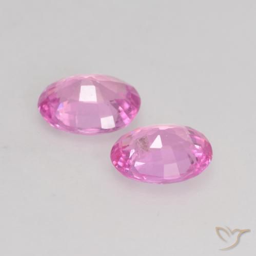 Sapphire Gemstones in 4.8 x 3.8 mm Size for Sale, Sapphire Stones in Purple-Pink Color