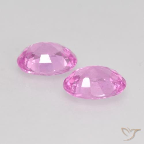 Sapphire Gemstones in 5.1 x 4.2 mm Size for Sale, Sapphire Stones in Purple-Pink Color