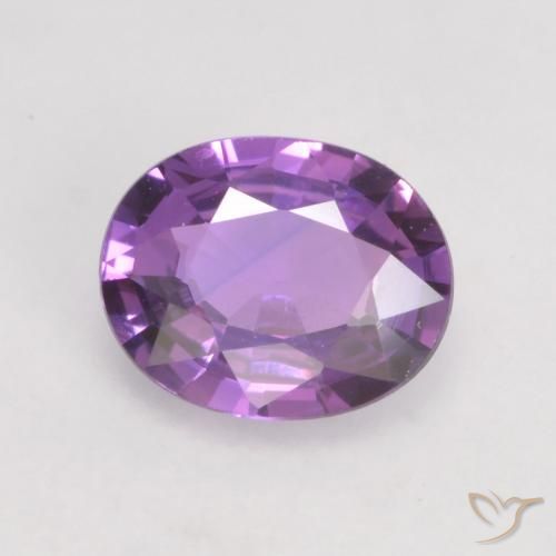 0.54ct Natural Vivid Pink Violet Sapphire, Oval, VVS-VS